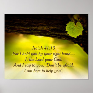 Isaiah 41:13 Ich halte dich an deiner rechten Hand Poster