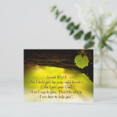 Isaiah 41:13 Ich halte dich an deiner rechten Hand Postkarte (Stehend Vorderseite)