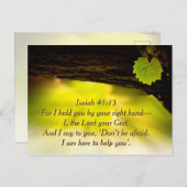 Isaiah 41:13 Ich halte dich an deiner rechten Hand Postkarte (Vorne/Hinten)