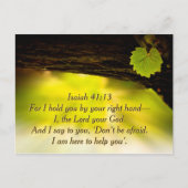 Isaiah 41:13 Ich halte dich an deiner rechten Hand Postkarte (Vorderseite)