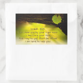 Isaiah 41:13 Ich halte dich an deiner rechten Hand Rechteckiger Aufkleber (Tasche)