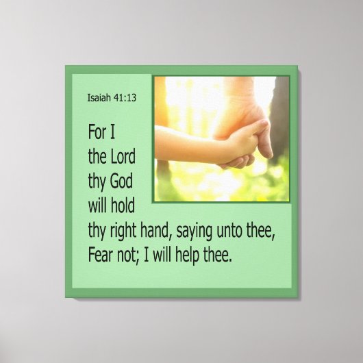 Isaiah 41:13 leinwanddruck (Vorderseite)