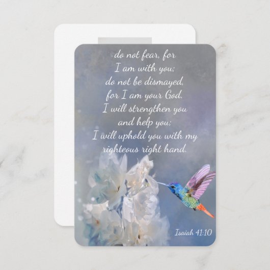 Isaiah 41:1 Bibelschrift dank Custom Dankeskarte (Vorne/Hinten)