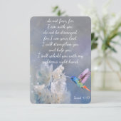 Isaiah 41:1 Bibelschrift dank Custom Dankeskarte (Stehend Vorderseite)