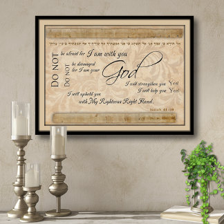 Isaiah 41 Ich bin dein Gott, ich bin mit dir Art P Poster