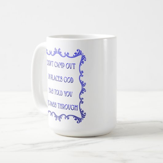 Isaiah 43:18 - 15 oz. Mug Kaffeetasse (Vorderseite Links)