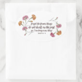 Isaiah 43:18-19 ovaler aufkleber (Tasche)