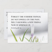 Isaiah 43:18 I am doing a NEW THING Bible Verse Postkarte (Vorne/Hinten)