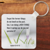 Isaiah 43:18 Ich tue ein NEUES THING Bible Verse Schlüsselanhänger (Rückseite)