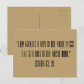 Isaiah 43:19 Bibelpassage - Printwerbung Postkarte (Vorne/Hinten)
