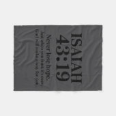 Isaiah 43_19 Bible Verse Christian Saying Fleecedecke (Vorderseite (Horizontal))