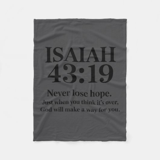 Isaiah 43_19 Bible Verse Christian Saying Fleecedecke (Vorderseite)