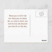 Isaiah 43:19 Bible Verse I will do a new thing Postkarte (Rückseite)