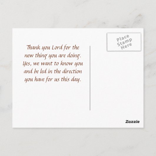 Isaiah 43:19 Bible Verse I will do a new thing Postkarte (Rückseite)