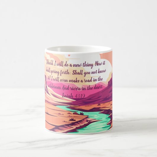 Isaiah 43:19 Coffee Mug River Desert Kaffeetasse (Mittel)