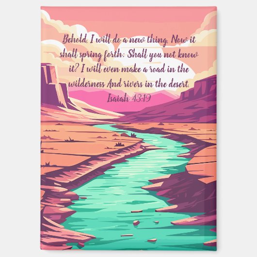 Isaiah 43:19 Magnet River Desert (Vorderseite)