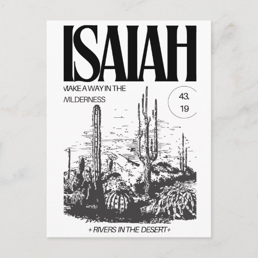 Isaiah 43:19 Make a Way Postcard Postkarte (Vorderseite)