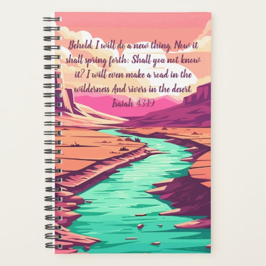 Isaiah 43:19 Planner River Desert Planer (Vorderseite)