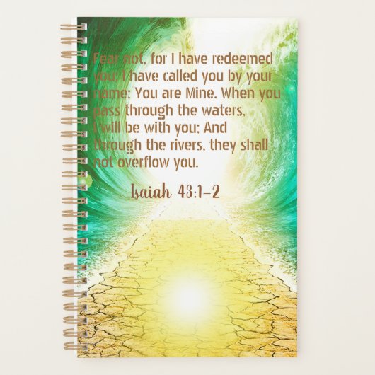 Isaiah 43:1-2 Angst nicht, habe ich erlöst Sie gep Planer (Vorderseite)