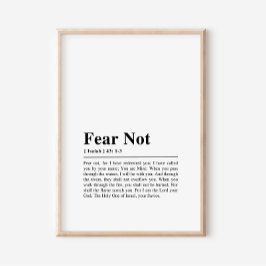 Isaiah 43:1-3 Angst nicht Poster