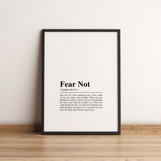 Isaiah 43:1-3 Angst nicht Poster