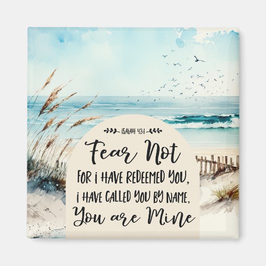 Isaiah 43:1 Angst nicht, dass ich euch erlöst habe Magnet (Vorne)