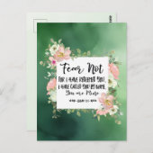 Isaiah 43:1 Angst nicht, weil ich deine Bibel erlö Postkarte (Vorne/Hinten)