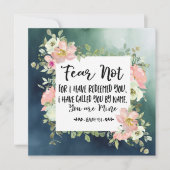 Isaiah 43:1 Fear Not Bible Verse Christlich Card (Vorderseite)