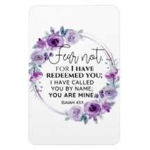 Isaiah 43:1 Fear not I have Redeemed you Floral