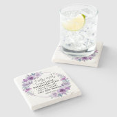 Isaiah 43:1 Fear not I have Redeemed you Floral Steinuntersetzer (Seitenansicht)