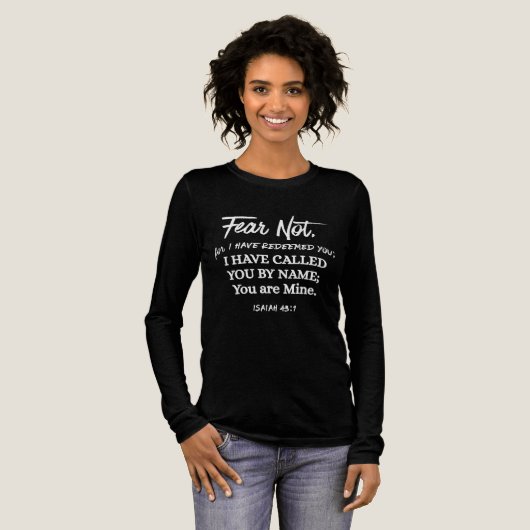 Isaiah 43:1 Fear not I have Redeemed you Tri-Blend Shirt (Volle Vorderseite)