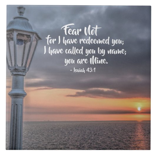 Isaiah 43"1 Ich habe dich mit dem Namen angerufen, Fliese (Vorderseite)