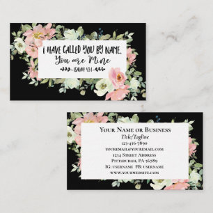 Isaiah 43:1 Ich habe dich mit dem Namen Bible Vers Visitenkarte