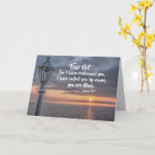 Isaiah 43:1 Ich habe dich mit Namen gerufen, du bi Karte (Gelbe Blume)