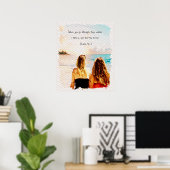 Isaiah 43 2 Aquarellmütter Mutter Tochter Seeansic Poster (Heimbüro)