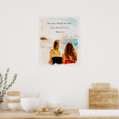 Isaiah 43 2 Aquarellmütter Mutter Tochter Seeansic Poster (Küche)