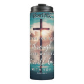 Isaiah 43:2 durch tiefe Gewässer mit dir Thermosbecher (Vorderseite)