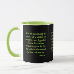 Isaiah 43:2 KJV Bibelschrift Zweittonne Tasse