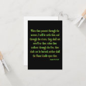 Isaiah 43:2 KJV Bible Scripture Flat Greeting Card Karte (Vorderseite/Rückseite Beispiel)