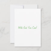 Isaiah 43:2 KJV Bible Scripture Flat Greeting Card Karte (Rückseite)