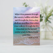 Isaiah 43:2 KJV Bible Verse Pic Flat Gruß Karte (Stehend Vorderseite)