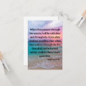 Isaiah 43:2 KJV Bible Verse Pic Flat Gruß Karte (Vorderseite/Rückseite Beispiel)