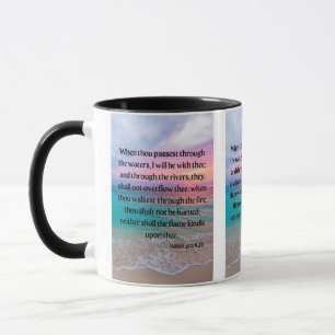 Isaiah 43:2 KJV Bible Verse Pic Zwei-Tonen-Tasse Tasse