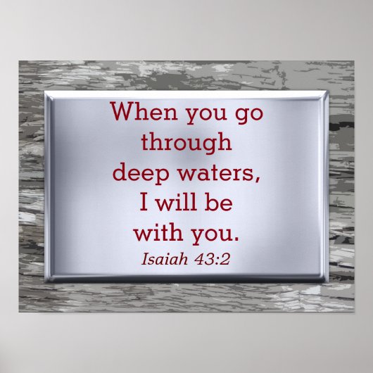 Isaiah 43:2 - Kunstdruck Poster (Vorne)