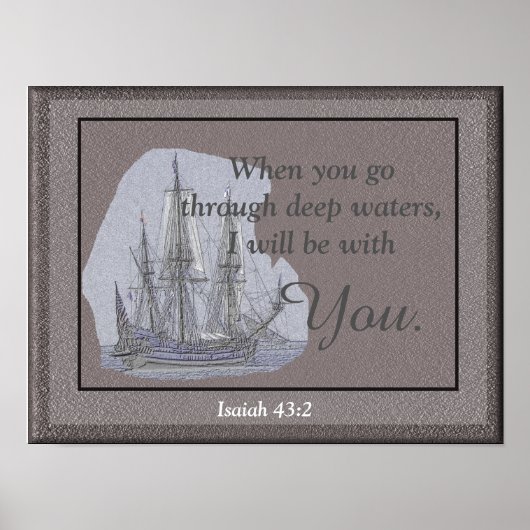 Isaiah 43:2 — Kunstdruck Poster (Vorne)