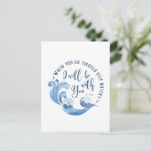 Isaiah 43:2 Meereswellen Postkarte (Stehend Vorderseite)