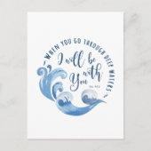 Isaiah 43:2 Meereswellen Postkarte (Vorderseite)