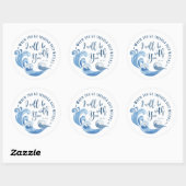 Isaiah 43:2 Meereswellen Runder Aufkleber (Blatt)