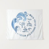 Isaiah 43:2 Meereswellen Wandteppich (Vorderseite (Horizontal))