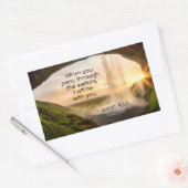 Isaiah 43:2 Wenn du durch das Wasser Bibel kommst Rechteckiger Aufkleber (Umschlag)